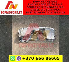 Bmw N57 N57d30 Engine Code X5 X6 3 4 5 Series 2012 Onwards 3 0 Diesel Oil Sump Pan Part Number 1113 7823203 Diesel Oil Bmw Sump