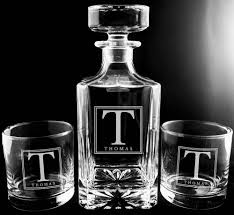 Personalized set of 5 sit 'n sip coolers. Personalized Whiskey Decanter Set Engraved Square Monogram Etsy Personalized Whiskey Decanter Personalized Whiskey Decanter Set Whiskey Decanter Set