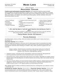 Entry level teacher resume this sample entry level teacher resume can easily be adapted to help you get your first teaching job. Preschool Teacher Resume Sample Monster Com