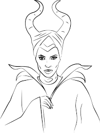 Coloriage Malefique Angelina Jolie A Imprimer