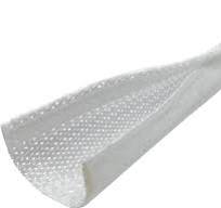 Electriduct 3" Side Entry Cable Wrap Braided Sleeving with Hook & Loop  Fastener - 100 Feet (White)