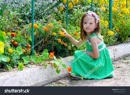 Cutie Little Girl Garden Stock Photo 452701873 | Shutterstock