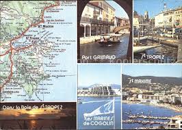 Operated by flixbus and zou! Ak Ansichtskarte Saint Tropez Var Port Grimaud Marines De Cogolin St Maxime Abendstimmung Landkarte Kat Saint Tropez Nr Kg23246 Oldthing Ans