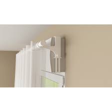 Lot De 2 Supports Sans Percage Barre A Rideau Caisson Volet 20 28 Mm Blanc Laque Barre De Rideau Caisson Volet Roulant Rideau Baie Vitree