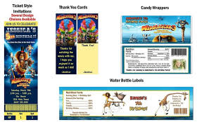 Movie themed parties are easy to host and the kids will have a blast watching madagascar! Madagascar 3 Movie Birthday Party Ticket Invitations Supplies On Popscreen