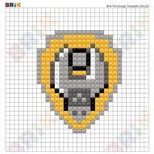 Pat patrouille en francais 1 heure. Rubble S Badge Pixel Art Brik