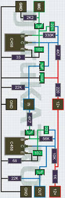 Elko 2200uf/50v untuk pengaman speaker toa dari arus dc yg sering keluar juga dari out ocl. Pre Amp Mic Standar Toa Amplifier Gurukatro