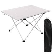 Redcamp Folding Camping Tables That Fold Up Lightweight Portable Aluminum Camp Table Roll Up For Outdoor Beach Pic Camping Table Camping Furniture Bag Storage