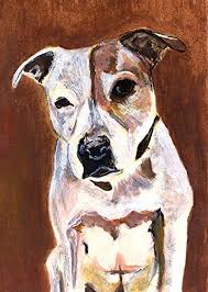 Staffordshire Bull Terrier Gift Staffy Art Print Brown Staffie Dog Wall Art Print Modern Dog Decor Hand Sig Bull Terrier Art Dog Paintings Colorful Dog Art