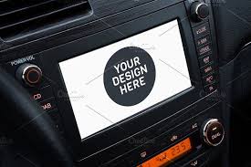 Car Screen Mockup With Images Mockup Psd Navigation Map Psd Mockup Template