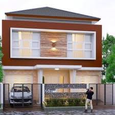 Karena teras berada didepan maka sebaiknya didesain dan dibuat semenarik mungkin. Gambar Tampak Depan Rumah Minimalis 2 Lantai Dengan Teras Batu Alam Dan Warna Cat Cokelat Desain Rumah Kontemporer Desain Rumah Eksterior Home Fashion