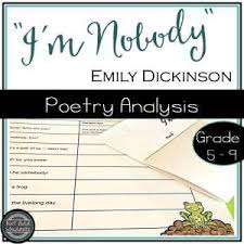 Emily Dickinson I M Nobody Poem Poetry Analysis Poetry Analysis Poems For Middle School Poetry Lessons