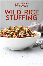 Add the cooked rice, parsley, sage, pecans, apricots or cranberries, salt, and pepper. Vegan Wild Rice Stuffing With Cranberries Marisa Moore Nutrition
