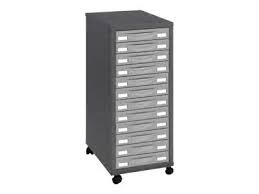 Colonne de rangement sonoma qualité superieure beau design et économie d'espace meilleur qualité prix en tunisie livraison rapide. Module De Rangement A Roulettes 12 Tiroirs Anthracite Gris