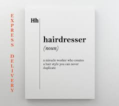 Hairdresser Canvas Art Definition Print Barber Gift For Etsy Hairdresser Gift Hairdresser Hair Salon Business