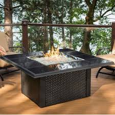 Napa Valley Fire Pit Table Square Black Wicker By Outdoor Greatroom Gas Fire Pit Table Square Fire Pit Outdoor Fire Pit Designs