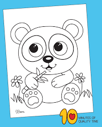 You can find more animal colorings in our catalog or create your own coloring pages. Panda Coloring Page 10 Minutes Of Quality Time