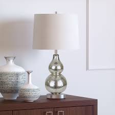 Evelyn Zoe Katrina Small Traditional Gourd Glass Table Lamp Mercury Glass Walmart Com In 2020 Table Lamp Glass Table Lamp Lamp
