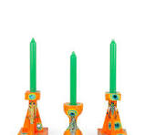 Vintage volkskunst kever kandelaars – set van 3 ...
