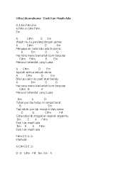 intro em c d b7 em e am c d g c g verse g c aku fikirkan g mendung berterusan am d g tapi kini mentari muncul lagi c d g kurasa kembali kehangatannya g maafkan aku c g meninggalkanmu am d g itu kulakukan kerana cintaku padamu c d g c g ku tak sanggup melihat. Utha Likumahuwa Kunci Gitar