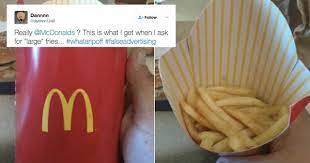 Is it correct to say i want to eat mcdonald's tonight., if i'm referring i want. Twitter Has A Super Sized Problem With Mcdonald S Serving Half Filled Fries Containers Fail Blog Funny Fails
