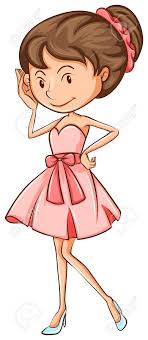 Disponibles en coupe longue, courte, asymétrique, différentes couleurs et tissus. Illustration D Une Jeune Fille En Robe De Soiree Clip Art Libres De Droits Vecteurs Et Illustration Image 32222462
