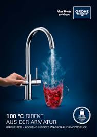 Wer zeit und kraft sparen will, der legt sich eine grohe blue trinkwasserarmatur zu. Grohe Red Kochend Heisses Wasser Auf Knopfdruck Grohe