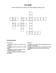 Schwedenrätsel und sudoku tragen dazu bei ihren geist fit zu halten. Kreuzwortratsel Der Apfel Als Pdf Arbeitsblatt Schulraetsel De