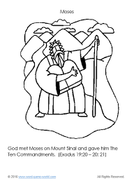 Moses is the first illustration in our new bible heroes coloring book. Free Bible Story Coloring Pages