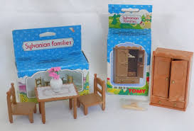 Vintage Tomy Sylvanian Families Kitchen Table Set 3007 Wardrobe Set 3457 Sylvanian Families Kitchen Table Settings Tomy