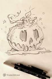 Halloween Pumpkin With Candle Wax Sketch As A Basis For Later Coloring Photoshop Happy Halloween Pumpki Halloween Drawings Art Drawings Sketches Art Drawings