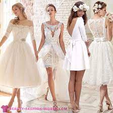 Izberite kratko poročno obleko za modne neveste