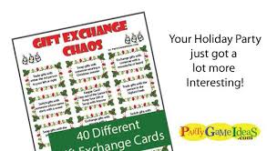Christmas Gift Exchange Chaos Printable Game Gift Card Exchange Christmas Gift Exchange Chritmas Gift