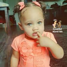 Black American And Korean Mix Alijah 1 Year African American Korean Czech Puerto Rican Mixed Kids Kids Afro Cute Little Girls