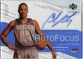 Showing editorial results for carmelo anthony 2003. Carmelo Anthony 2003 04 Ud Glass Auto Focus Ca