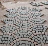 Interlocking Flamed Finish G684 Cobblestone on Mesh for ...