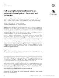 3 department of respiratory medicine,. Pdf Malignant Pleural Mesothelioma An Update On Investigation Diagnosis And Treatment
