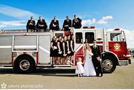 Vintage Car Rentals And Other Wedding Transportation Firefighter Wedding Wedding Transportation Fireman Wedding