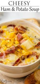 Cheesy Ham And Potato Soup Ham And Potato Soup Leftover Ham Recipes Cheesy Ham