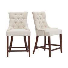 Santa clara upholstered counter height dining bench. Beige Bar Stools Kitchen Dining Room Furniture The Home Depot