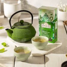 A perfect respite served straight in a cup. Moroccan Mint Majesty Whole Leaf Green Tea Pyramids Ahmad Tea Usa