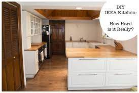 Ikea cabinets are modestly priced, smartly designed, reasonably durable and machined so exactly that the average joe or jane can put them together. Diy Ikea Kitchen How Hard Is It Really On House And Home