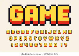 Pixel 3d Retro Font Video Computer Stock Vector Royalty Free 1197057835 In 2020 Retro Font Aesthetic Fonts Lettering Alphabet
