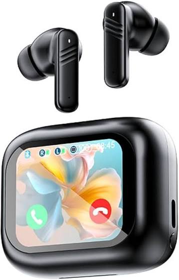 Active Noise Cancelling Earbuds ANC with Smart Touch Screen, Blue Tooth Ear Buds Earphones for iPhone Android TWS True Wireless Bluetooth Earbuds, Sports Workout Gym Running In Ear Headphones for Men :