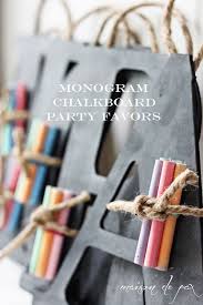 6 Fun Monogram Ideas My List Of Lists Chalkboard Party Kid Party Favors Diy Monogram