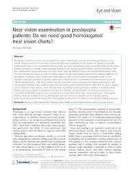 Pdf Near Vision Examination In Presbyopia Patients Do We