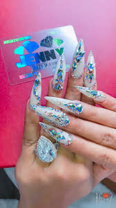 Cardi B Rhinestone Nails Crystal Nails Diamond Nails
