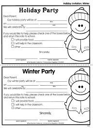 Holiday Party Winter Party Classroom Invitations School Christmas Party School Holiday Party Classroom Christmas Party