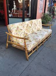 Sold Peace Of Mind Large Mid Century Bamboo Rattan Sofa Casa Victoria Vintage Furniture On Los Angeles Sunset Boulevard Bamboo Sofa Furniture Sofa Design