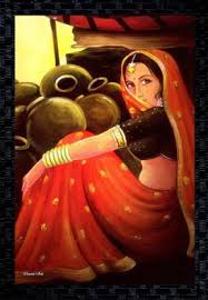 100 cm in moradabad, uttar pradesh. Janki Online Modern Art Canvas Rajasthani Village Lady Large Glass Wall Paintings With Frame For Home Decoration Item For Bedroom For Sale Canvas 20 Inch X 14 Inch Painting Price In India